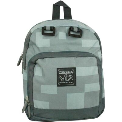 Minecraft Silver Mini Backpack - Kids Pixel Design Minecraft Silver Mini Backpack - Kids Pixel Design