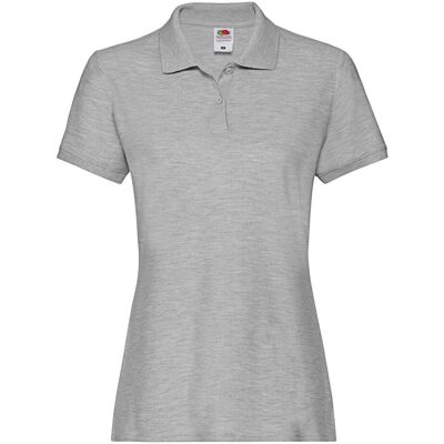 Fruit of the Loom Dames Polo - Heather Grey - XS Fruit of the Loom Dames Polo - Heather Grey - XS