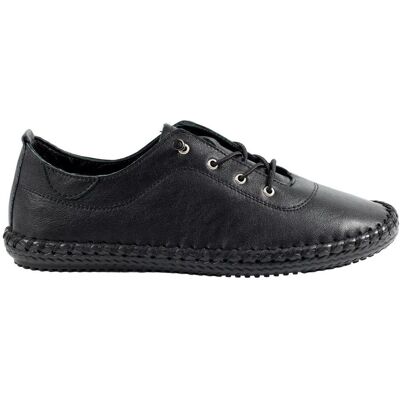 Lunar - St Ives Leather Plimsolls - Black - UK6 - Plimsolls Lunar - St Ives Leather Plimsolls - Black - UK6 - Plimsolls