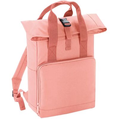 Bagbase Twin Handle Roll-Top Backpack - Baby Pink - Unisex Bagbase Twin Handle Roll-Top Backpack - Baby Pink - Unisex