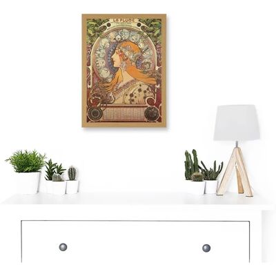 Artery8 - Alphonse Mucha Art Nouveau Orange Gold - A4 Artery8 - Alphonse Mucha Art Nouveau Orange Gold - A4