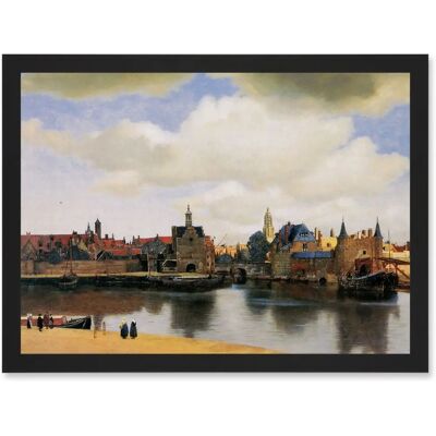 Artery8 - Johannes Vermeer View Of Delft - A4 - Framed - Art Print Artery8 - Johannes Vermeer View Of Delft - A4 - Framed - Art Print