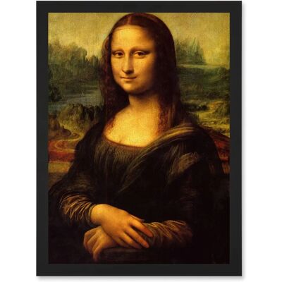 Artery8 - Leonardo Da Vinci Mona Lisa - A4 - Framed - Wall Art Artery8 - Leonardo Da Vinci Mona Lisa - A4 - Framed - Wall Art