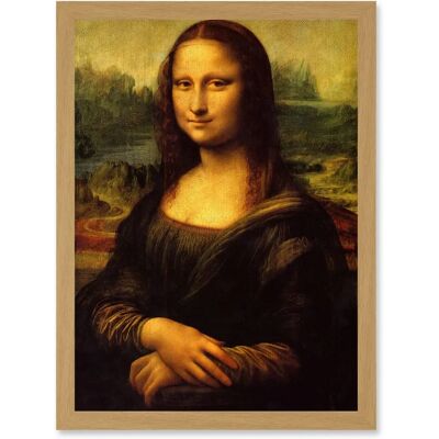 Artery8 - Leonardo Da Vinci Mona Lisa - Vintage - Wall Art Artery8 - Leonardo Da Vinci Mona Lisa - Vintage - Wall Art