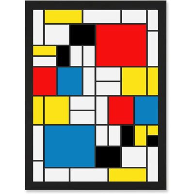 Artery8 - Mondrian Abstract - Red Yellow Blue - A4 - art print Artery8 - Mondrian Abstract - Red Yellow Blue - A4 - art print