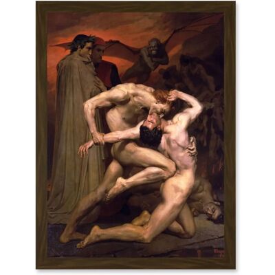 Artery8 - Bouguereau Dante Virgil Hell - A4 - Framed - Artwork Artery8 - Bouguereau Dante Virgil Hell - A4 - Framed - Artwork