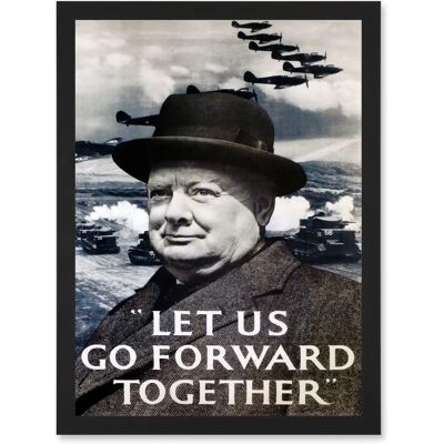 Artery8 - Winston Churchill Victory - A4 - Framed - Art Print Artery8 - Winston Churchill Victory - A4 - Framed - Art Print