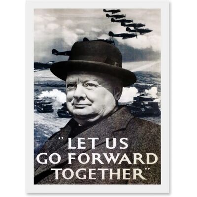 Artery8 - Winston Churchill War Victory - A4 - Framed Art Print Artery8 - Winston Churchill War Victory - A4 - Framed Art Print