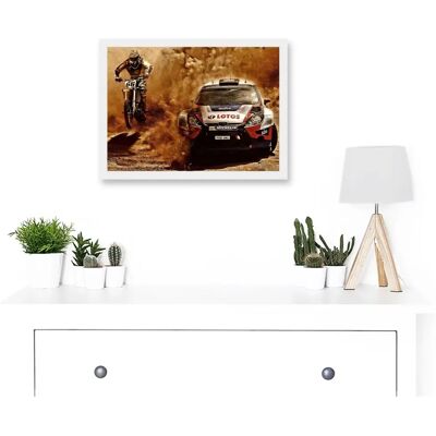 Artery8 - Photo Sport Motocross - White - Wall Art Print Artery8 - Photo Sport Motocross - White - Wall Art Print