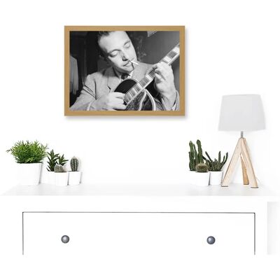 Artery8 - Django Reinhardt - Black & White - A4 - Framed Art Artery8 - Django Reinhardt - Black & White - A4 - Framed Art