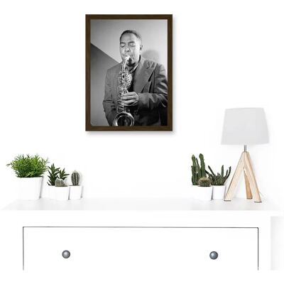 Artery8 - Charlie Parker - Black & White - A4 - Framed Artery8 - Charlie Parker - Black & White - A4 - Framed