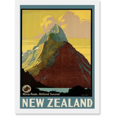 Artery8 - Milford Sound NZ Landscape - A4 - Framed Art Print Artery8 - Milford Sound NZ Landscape - A4 - Framed Art Print