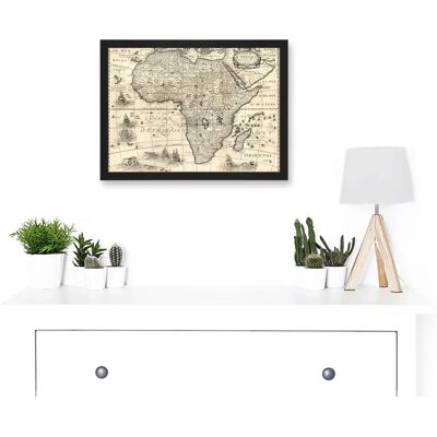 Artery8 - Map Antique Continental Africa Bertius Vintage Cartography - A4 - Framed - Art print Artery8 - Map Antique Continental Africa Bertius Vintage Cartography - A4 - Framed - Art print