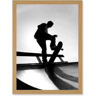 Artery8 - Photography - Skater Silhouette - Framed Wall Art Artery8 - Photography - Skater Silhouette - Framed Wall Art