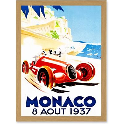 Artery8 Monaco 1937 Grand Prix - A4 - Framed - Wall Art Artery8 Monaco 1937 Grand Prix - A4 - Framed - Wall Art