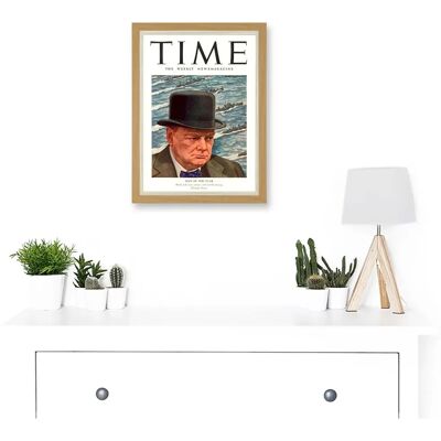 Artery8 - Winston Churchill 1941 - Light Oak - Wall Art Print Artery8 - Winston Churchill 1941 - Light Oak - Wall Art Print