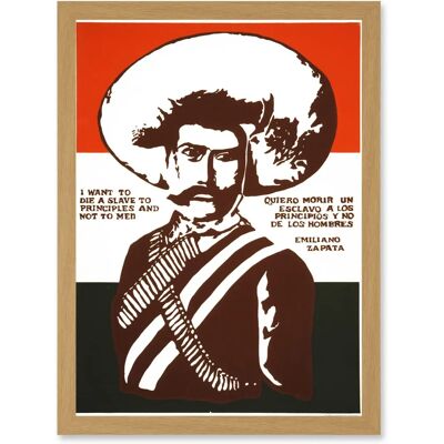 Artery8 - Mexico Zapata Revolutionary Martyr - A4 - Framed - Wall Art Artery8 - Mexico Zapata Revolutionary Martyr - A4 - Framed - Wall Art
