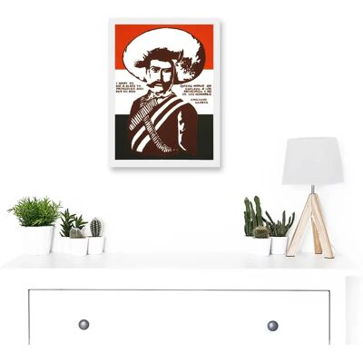 Artery8 - Mexico Zapata Revolutionary Martyr Mexican A4 Artwork White - Wall Art Print Artery8 - Mexico Zapata Revolutionary Martyr Mexican A4 Artwork White - Wall Art Print