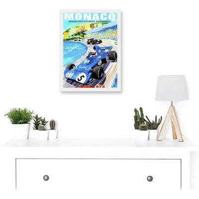 Artery8 - Monaco GP 1973 A4 - Framed - Wall Art Artery8 - Monaco GP 1973 A4 - Framed - Wall Art