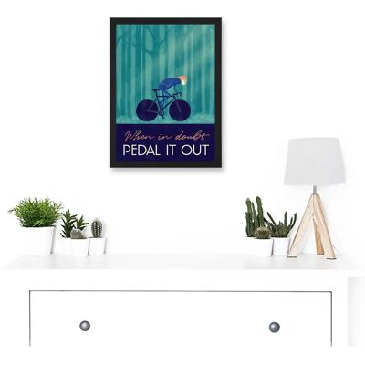 Artery8 - Pedal It Out - Black - A4 - Wall Art Artery8 - Pedal It Out - Black - A4 - Wall Art