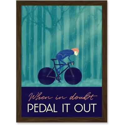 Artery8 - Pedal It Out - Brown - One Size - Framed Wall Art Print Artery8 - Pedal It Out - Brown - One Size - Framed Wall Art Print