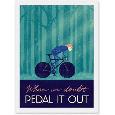 Artery8 - Pedal It Out Cycling Quote - Framed Wall Art Artery8 - Pedal It Out Cycling Quote - Framed Wall Art