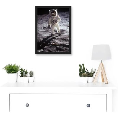 Artery8 - Apollo 11 Moon Landing - Black - A4 - Wall Art Artery8 - Apollo 11 Moon Landing - Black - A4 - Wall Art