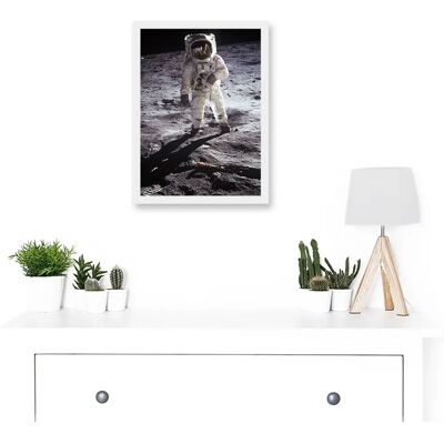 Artery8 Apollo 11 Aldrin Armstrong A4 Framed Wall Art Artery8 Apollo 11 Aldrin Armstrong A4 Framed Wall Art