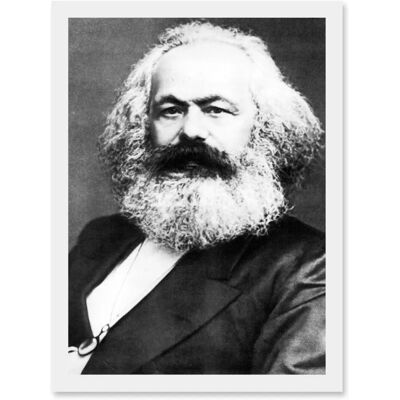 Artery8 - Karl Marx Vintage B&W Photo A4 - Framed Artery8 - Karl Marx Vintage B&W Photo A4 - Framed