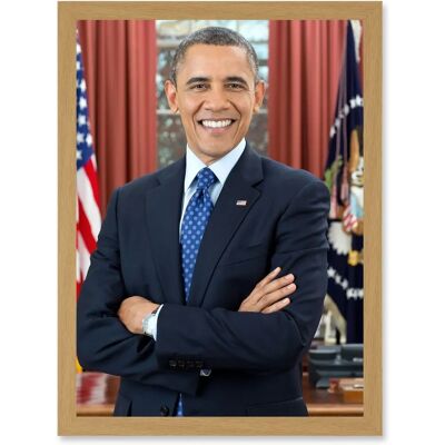 Artery8 - Barack Obama Portrait - A4 - Framed Wall Art Artery8 - Barack Obama Portrait - A4 - Framed Wall Art