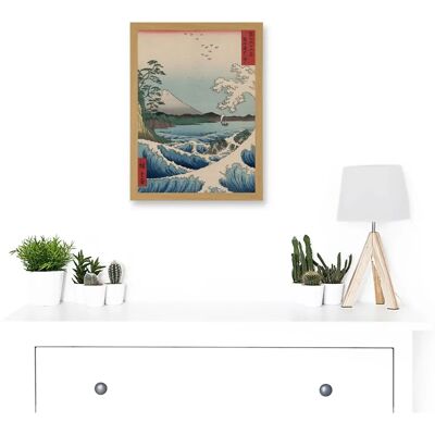 Artery8 - Utagawa Hiroshige Japan Sea Off Satta - A4 - Wall Art Print Artery8 - Utagawa Hiroshige Japan Sea Off Satta - A4 - Wall Art Print