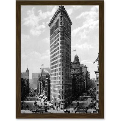 Artery8 - Flat Iron Building NY 1903 - A4 Framed - Wall Art Artery8 - Flat Iron Building NY 1903 - A4 Framed - Wall Art