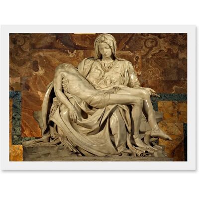 Artery8 - Michelangelo Pieta 1499 - A4 - Framed Wall Art Artery8 - Michelangelo Pieta 1499 - A4 - Framed Wall Art