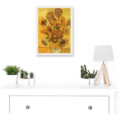 Artery8 - Van Gogh Still Life A4 - White Frame - Wall Art Artery8 - Van Gogh Still Life A4 - White Frame - Wall Art