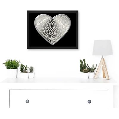 Artery8 - Diamond Heart - Silver - A4 - Wall Art Artery8 - Diamond Heart - Silver - A4 - Wall Art