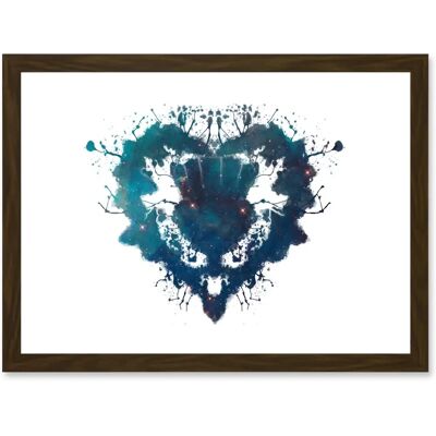 Artery8 Ink Splat Thistle Heart - A4 - Framed - Art print Artery8 Ink Splat Thistle Heart - A4 - Framed - Art print