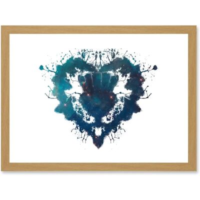 Artery8 - Ink Splat Thistle Heart Scotland A4 - Framed - Wall Art Print Artery8 - Ink Splat Thistle Heart Scotland A4 - Framed - Wall Art Print
