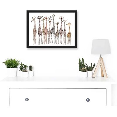 Artery8 - Giraffes - A4 - - Wall Art Print Artery8 - Giraffes - A4 - - Wall Art Print