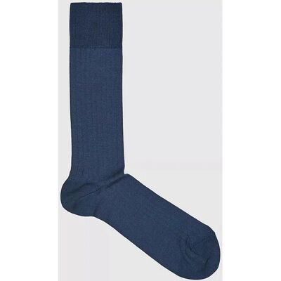 Reiss Fela Cotton Blend Ribbed Socks - Size 43-46 Blue Reiss Fela Cotton Blend Ribbed Socks - Size 43-46 Blue