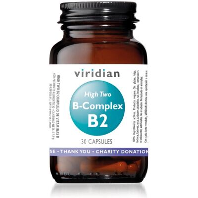 Viridian Alto Dos Vitamina B2 con B-Complejo - Cápsulas Veganas Viridian Alto Dos Vitamina B2 con B-Complejo - Cápsulas Veganas