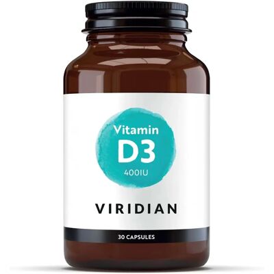 Viridian Vitamina D3 Vegana 400 IU - 30 Vegicaps - Huesos & Inmunidad Viridian Vitamina D3 Vegana 400 IU - 30 Vegicaps - Huesos & Inmunidad