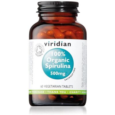 Viridian Spiruline Bio 500mg - Complément alimentaire - Publicité Viridian Spiruline Bio 500mg - Complément alimentaire - Publicité