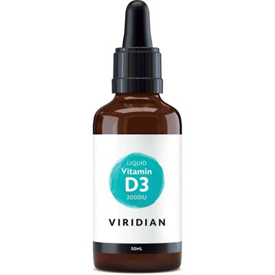 Viridian Vitamina D3 Líquida Vegana 2000 IU - 50ml - Vitaminas Viridian Vitamina D3 Líquida Vegana 2000 IU - 50ml - Vitaminas