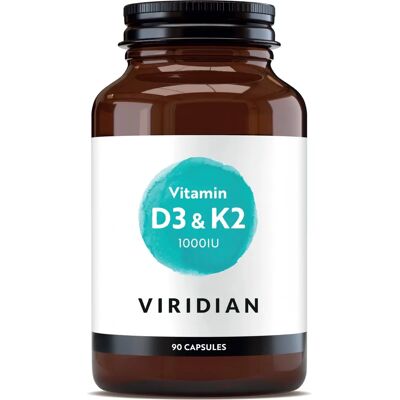 Viridian Vitamin D3 & K2 Capsules - 90 - Vitamins Viridian Vitamin D3 & K2 Capsules - 90 - Vitamins