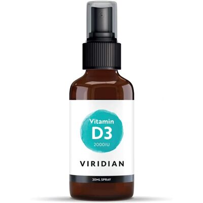 Viridian Vitamin D3 Spray 2000iu - Vegane Vitamin D3 Zerstäuber - Knochen & Immunität Viridian Vitamin D3 Spray 2000iu - Vegane Vitamin D3 Zerstäuber - Knochen & Immunität