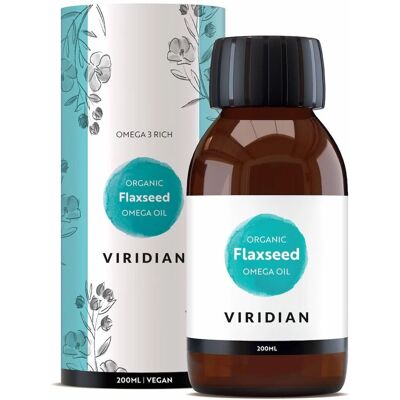 Viridian Aceite de Linaza Orgánico Dorado - 200ml Viridian Aceite de Linaza Orgánico Dorado - 200ml