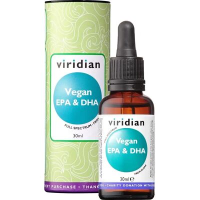 Viridian Viridian Vegan EPA & DHA Huile - Huile omega 3 végétalienne de microalgues - Publicité Viridian Viridian Vegan EPA & DHA Huile - Huile omega 3 végétalienne de microalgues - Publicité