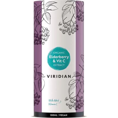 Viridian Holunderbeerenextrakt + Vitamin C Bio 100 ml - Immunsystem Viridian Holunderbeerenextrakt + Vitamin C Bio 100 ml - Immunsystem