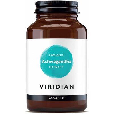 Extrait d'Ashwagandha Organique Viridian - 60 Gélules - Publicité Extrait d'Ashwagandha Organique Viridian - 60 Gélules - Publicité