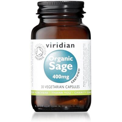 Viridian Sauge Bio 400Mg Gélules Végétales - Complément Alimentaire - Publicité Viridian Sauge Bio 400Mg Gélules Végétales - Complément Alimentaire - Publicité